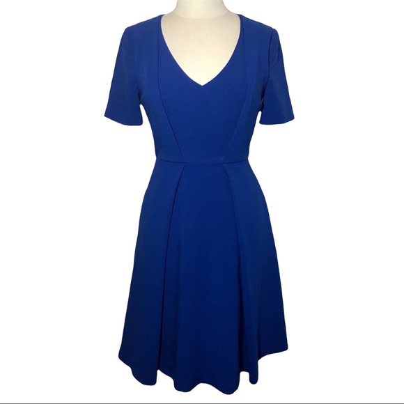Black Halo Vivid Blue Fit and Flare All Occasion Dress - Picture 1 of 9